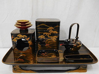 輪島塗 蒔絵 屠蘇器揃