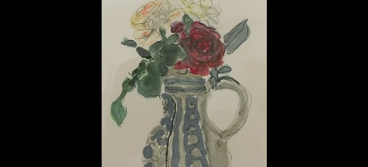 宮本三郎 薔薇図