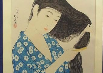 橋口五葉 髪すき