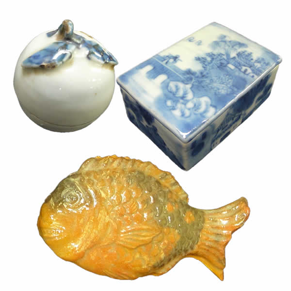 陶製香合