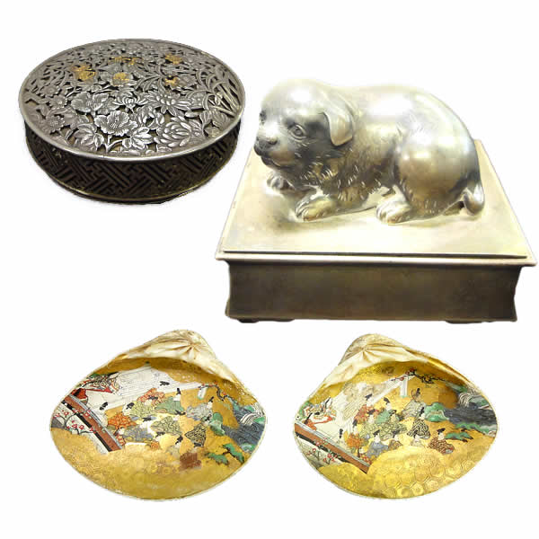 貝香合,金属製香合